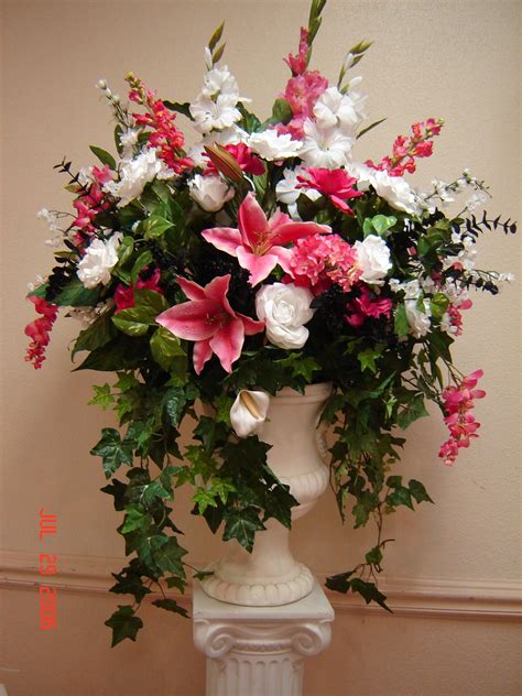 elegant large silk flower arrangements